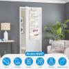 imageMAX Houser 4Shelf Over The Door Hanging Organizer with 2 Metal Hooks4 Pocket Over The Door Wall Mount Storage with Clear Windows for Baby Nursery Bathroom ClosetBedroomDormDiapersKids ToysGrayBeige