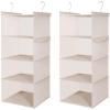 imageMAX Houser 4Shelf Over The Door Hanging Organizer with 2 Metal Hooks4 Pocket Over The Door Wall Mount Storage with Clear Windows for Baby Nursery Bathroom ClosetBedroomDormDiapersKids ToysGrayBeige