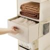imageMAX Houser 6 Tier Shelf Hanging Closet Organizer Closet Hanging Shelf with 2 Sturdy Hooks for Storage Foldable GreyBeiged