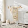 imageMAX Houser 6 Tier Shelf Hanging Closet Organizer Closet Hanging Shelf with 2 Sturdy Hooks for Storage Foldable GreyBeiged3
