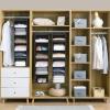 imageMAX Houser 6 Tier Shelf Hanging Closet Organizer Closet Hanging Shelf with 2 Sturdy Hooks for Storage Foldable GreyGrey