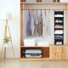 imageMAX Houser 6 Tier Shelf Hanging Closet Organizer Closet Hanging Shelf with 2 Sturdy Hooks for Storage Foldable GreyGrey2