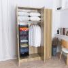 imageMAX Houser 6 Tier Shelf Hanging Closet Organizer Closet Hanging Shelf with 2 Sturdy Hooks for Storage Foldable GreyGrey2