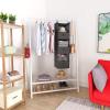 imageMAX Houser 6 Tier Shelf Hanging Closet Organizer Closet Hanging Shelf with 2 Sturdy Hooks for Storage Foldable GreyGreyd3