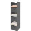 imageMAX Houser 6 Tier Shelf Hanging Closet Organizer Closet Hanging Shelf with 2 Sturdy Hooks for Storage Foldable GreyGreyd3