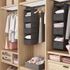 imageMAX Houser 6 Tier Shelf Hanging Closet Organizer Closet Hanging Shelf with 2 Sturdy Hooks for Storage Foldable GreyGreyd3