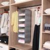 imageMAX Houser 6 Tier Shelf Hanging Closet Organizer Closet Hanging Shelf with 2 Sturdy Hooks for Storage Foldable GreyLight Grey