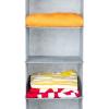 imageMAX Houser 6 Tier Shelf Hanging Closet Organizer Closet Hanging Shelf with 2 Sturdy Hooks for Storage Foldable GreyLight Grey