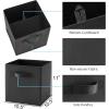 imageMAX Houser Fabric Cloth Storage BinsFoldable Storage Cubes Organizer Baskets with Dual Handles for Home Bedroom StorageSet of 6BeigeBlack 1
