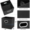 imageMAX Houser Fabric Cloth Storage BinsFoldable Storage Cubes Organizer Baskets with Dual Handles for Home Bedroom StorageSet of 6BeigeBlack