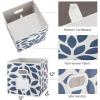 imageMAX Houser Fabric Cloth Storage BinsFoldable Storage Cubes Organizer Baskets with Dual Handles for Home Bedroom StorageSet of 6BeigeBlue
