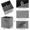 imageMAX Houser Fabric Cloth Storage BinsFoldable Storage Cubes Organizer Baskets with Dual Handles for Home Bedroom StorageSet of 6BeigeDove Grey