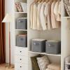 imageMAX Houser Fabric Cloth Storage BinsFoldable Storage Cubes Organizer Baskets with Dual Handles for Home Bedroom StorageSet of 6BeigeDove Grey