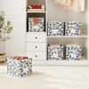 imageMAX Houser Fabric Cloth Storage BinsFoldable Storage Cubes Organizer Baskets with Dual Handles for Home Bedroom StorageSet of 6BeigeGrey 2