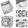 imageMAX Houser Fabric Cloth Storage BinsFoldable Storage Cubes Organizer Baskets with Dual Handles for Home Bedroom StorageSet of 6BeigeGrey 2