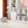imageMAX Houser Fabric Cloth Storage BinsFoldable Storage Cubes Organizer Baskets with Dual Handles for Home Bedroom StorageSet of 6BeigeGrey 2