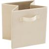 imageMAX Houser Fabric Cloth Storage BinsFoldable Storage Cubes Organizer Baskets with Dual Handles for Home Bedroom StorageSet of 6BeigeNatural Beige