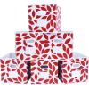 imageMAX Houser Fabric Cloth Storage BinsFoldable Storage Cubes Organizer Baskets with Dual Handles for Home Bedroom StorageSet of 6BeigeRed