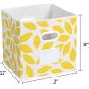 imageMAX Houser Fabric Cloth Storage BinsFoldable Storage Cubes Organizer Baskets with Dual Handles for Home Bedroom StorageSet of 6BeigeYellow 2