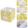 imageMAX Houser Fabric Cloth Storage BinsFoldable Storage Cubes Organizer Baskets with Dual Handles for Home Bedroom StorageSet of 6BeigeYellow 2