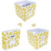 imageMAX Houser Fabric Cloth Storage BinsFoldable Storage Cubes Organizer Baskets with Dual Handles for Home Bedroom StorageSet of 6BeigeYellow 2