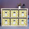 imageMAX Houser Fabric Cloth Storage BinsFoldable Storage Cubes Organizer Baskets with Dual Handles for Home Bedroom StorageSet of 6BeigeYellow 2