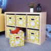 imageMAX Houser Fabric Cloth Storage BinsFoldable Storage Cubes Organizer Baskets with Dual Handles for Home Bedroom StorageSet of 6BeigeYellow 2