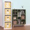 imageMAX Houser Fabric Cloth Storage BinsFoldable Storage Cubes Organizer Baskets with Dual Handles for Home Bedroom StorageSet of 6BeigeYellow