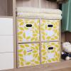 imageMAX Houser Fabric Cloth Storage BinsFoldable Storage Cubes Organizer Baskets with Dual Handles for Home Bedroom StorageSet of 6BeigeYellow