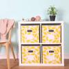 imageMAX Houser Fabric Cloth Storage BinsFoldable Storage Cubes Organizer Baskets with Dual Handles for Home Bedroom StorageSet of 6BeigeYellow