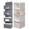 imageMAX Houser 4Shelf Over The Door Hanging Organizer Gray4Shelf Hanging Closet Organizer Beige