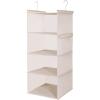 imageMAX Houser 4Shelf Over The Door Hanging Organizer with 2 Metal Hooks4 Pocket Over The Door Wall Mount Storage with Clear Windows for Baby Nursery Bathroom ClosetBedroomDormDiapersKids ToysGrayBeige