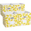 imageMAX Houser Fabric Cloth Storage BinsFoldable Storage Cubes Organizer Baskets with Dual Handles for Home Bedroom StorageSet of 6BeigeYellow