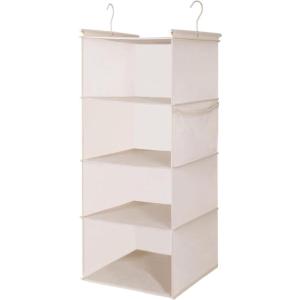 imageMAX Houser 4Shelf Over The Door Hanging Organizer with 2 Metal Hooks4 Pocket Over The Door Wall Mount Storage with Clear Windows for Baby Nursery Bathroom ClosetBedroomDormDiapersKids ToysGrayBeige