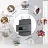 image5Shelf Over The Door Hanging Organizer with 2 Metal Hooks5 Pocket Over The Door Wall Mount Storage with Clear Windows for Baby Nursery Bathroom ClosetBedroomDormBeige2 PackGrey