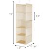 image5Shelf Over The Door Hanging Organizer with 2 Metal Hooks5 Pocket Over The Door Wall Mount Storage with Clear Windows for Baby Nursery Bathroom ClosetBedroomDormBeige2 PackBeige