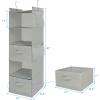 image5Shelf Over The Door Hanging Organizer with 2 Metal Hooks5 Pocket Over The Door Wall Mount Storage with Clear Windows for Baby Nursery Bathroom ClosetBedroomDormBeige2 PackLight Grey