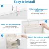 image5Shelf Over The Door Hanging Organizer with 2 Metal Hooks5 Pocket Over The Door Wall Mount Storage with Clear Windows for Baby Nursery Bathroom ClosetBedroomDormBeige2 PackBeige