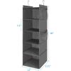 image5Shelf Over The Door Hanging Organizer with 2 Metal Hooks5 Pocket Over The Door Wall Mount Storage with Clear Windows for Baby Nursery Bathroom ClosetBedroomDormBeige2 PackGrey