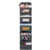 image5Shelf Over The Door Hanging Organizer with 2 Metal Hooks5 Pocket Over The Door Wall Mount Storage with Clear Windows for Baby Nursery Bathroom ClosetBedroomDormBeige2 PackGrey