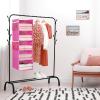 image5Shelf Over The Door Hanging Organizer with 2 Metal Hooks5 Pocket Over The Door Wall Mount Storage with Clear Windows for Baby Nursery Bathroom ClosetBedroomDormBeige2 PackPink