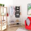 image5Shelf Over The Door Hanging Organizer with 2 Metal Hooks5 Pocket Over The Door Wall Mount Storage with Clear Windows for Baby Nursery Bathroom ClosetBedroomDormBeige2 PackGrey