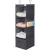 imageMAX Houser 4Shelf Over The Door Hanging Organizer Gray4Shelf Hanging Closet Organizer Grey