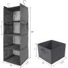 imageMAX Houser 4Shelf Over The Door Hanging Organizer Gray4Shelf Hanging Closet Organizer Grey