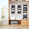 imageMAX Houser 6 Tier Shelf Hanging Closet Organizer Closet Hanging Shelf with 2 Sturdy Hooks for Storage FoldableGrey and Beige