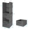 imageMAX Houser 6 Tier Shelf Hanging Closet Organizer and 5 Tier Shelf Hanging Closet Organizer Closet Hanging Shelf with 2 Sturdy Hooks for Storage FoldableBeige and GreyD2