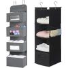 imageMAX Houser 4Shelf Over The Door Hanging Organizer Gray4Shelf Hanging Closet Organizer Black