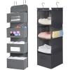 imageMAX Houser 4Shelf Over The Door Hanging Organizer Gray4Shelf Hanging Closet Organizer Grey