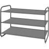 imageMAX Houser 2Tier Metal Shoe Rack Free Standing Shoe Storage Organizer Wire Grid Shoe Tower for Closet Bedroom Entryway GunmetalDark Grey