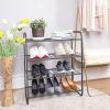 imageMAX Houser 2Tier Metal Shoe Rack Free Standing Shoe Storage Organizer Wire Grid Shoe Tower for Closet Bedroom Entryway GunmetalMetal Gunmetal